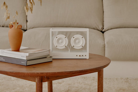 Small Transparent Speaker | Wi-Fi connected - White + Wi-Fi