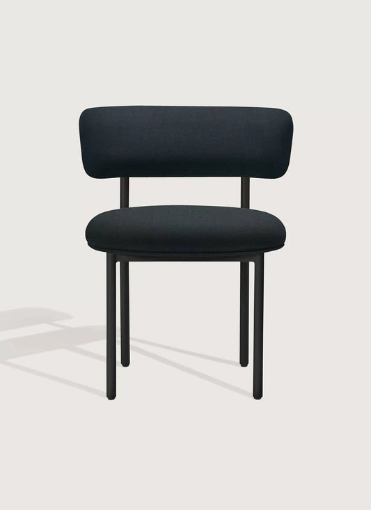 Font Outdoor Armless Dining Chair- Black frame