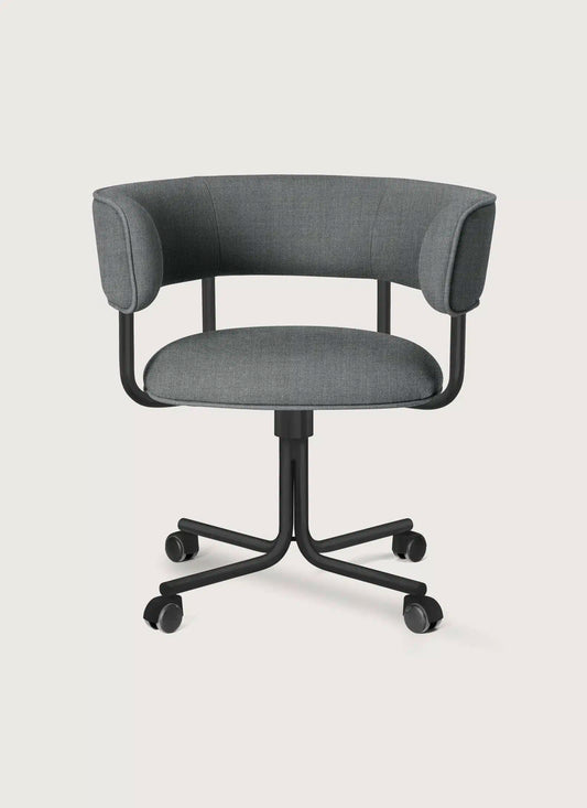 Font Outdoor Swivel Armchair - Matt Black Frame