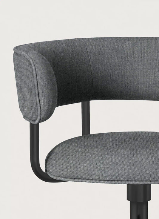Font Outdoor Swivel Armchair - Matt Black Frame