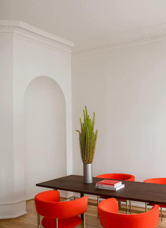 Beam Dining Table -  Walnut (Customizable RAL Beam Color)